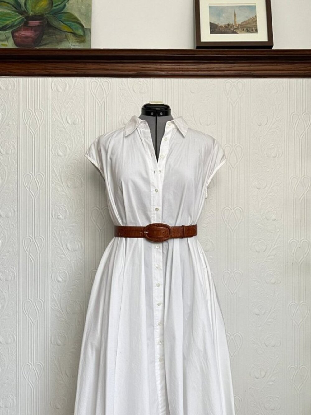 Early 2000 Gap white shirt dress size M - designer collab